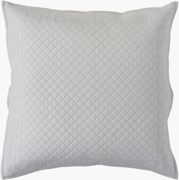 Surya Kiley Kie-2000 Sham - Rustic Charm & Cozy Vibes For Your Decor, Durable Cotton Blend, Made In India Light Slate Cotton,Cotton,Polyester,Polyfill Kie2001-ks