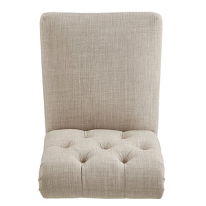 Homelegance By Top-Line Jacinta Tufted Linen Upholstered Swivel Stools (Set of 2) Brown Rubberwood