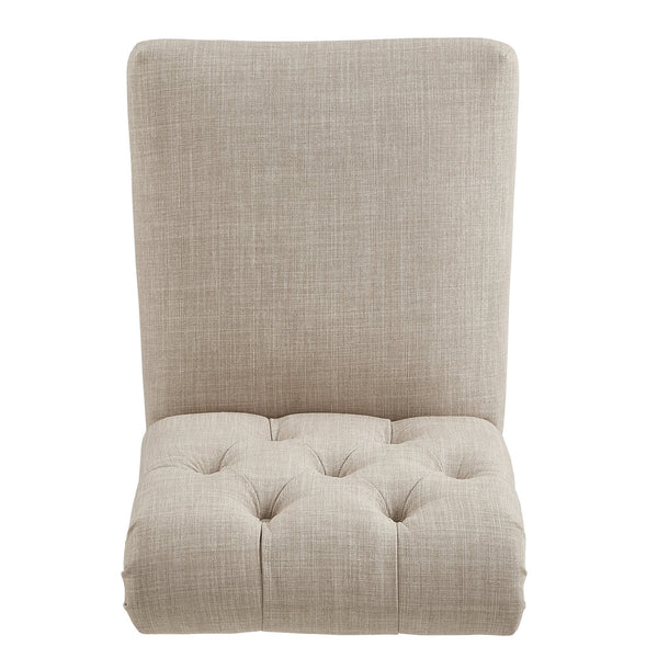 Homelegance By Top-Line Jacinta Tufted Linen Upholstered Swivel Stools (Set of 2) Brown Rubberwood