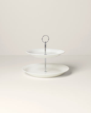 Lenox Profile 2-Tiered Server White, WHITE PORCELAIN 892761
