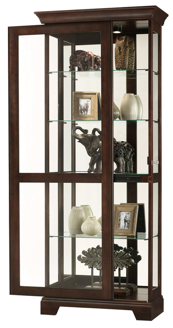 Hekman Furniture 680579 Howard Miller Berends Iii Lighted Curio Cabinet - Elegant Design, Adjustable Shelves & Security Espresso Berends Iii Curio Cabinet 680579