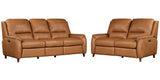 Parker House Austin - Caramel Cream Power Reclining Sofa And Loveseat Brown Top Grain Leather With Match (X) Maus-32ph-cmcr