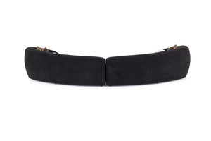 VIG Furniture Kilmer Curved Black Fabric Sectional Sofa With White Accent Pillows — Modern Sculptural Comfort & Durability VGOD-ZW-22017-B