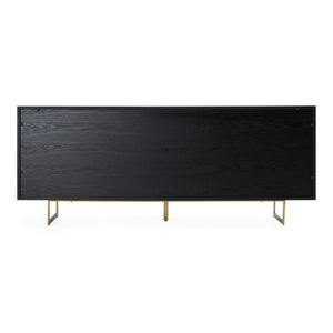 VIG Furniture Kilson Modern Black Oak Buffet With Champagne Gold Accents, Touch-Latch Doors & Generous Storage VGVCG1819-WG-BUF