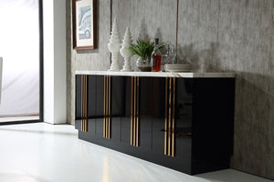 VIG Furniture Modrest Kingsley Modern Marble & Rosegold Buffet VGVCG8933