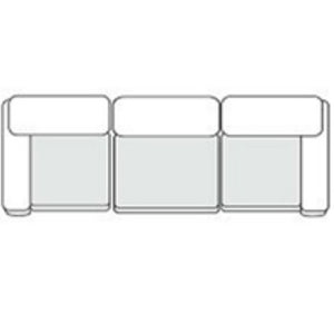 VIG Furniture Kinsey Modular 3-Piece Sectional Sofa In Joyce Navy — Modern Durable Fabric, Seats 7, Removable Covers VGKK-KF.8035-MOD-NAVY-3-Piece Sectional