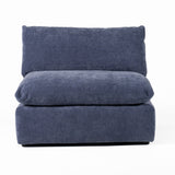 VIG Furniture Divani Casa Kinsey - Modern Blue Fabric Modular Armless Seat VGKK-KF.8035-1.5SEAT-NAVY