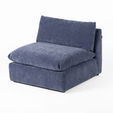 VIG Furniture Divani Casa Kinsey - Modern Blue Fabric Modular Armless Seat VGKK-KF.8035-1.5SEAT-NAVY