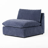 VIG Furniture Divani Casa Kinsey - Modern Blue Fabric Modular Armless Seat VGKK-KF.8035-1.5SEAT-NAVY