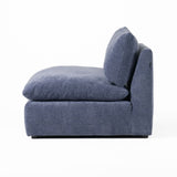 VIG Furniture Divani Casa Kinsey - Modern Blue Fabric Modular Armless Seat VGKK-KF.8035-1.5SEAT-NAVY