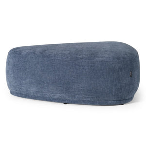 VIG Furniture Kinsey Sculptural River Rock Pouf With Foam Seat, Solid Wood Frame, Ready-To-Use Modern Accent Blue Ottoman VGKK-KF.D2015-LRG-NAVY