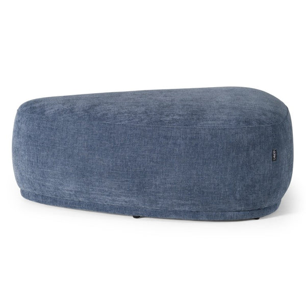 VIG Furniture Kinsey Sculptural River Rock Pouf With Foam Seat, Solid Wood Frame, Ready-To-Use Modern Accent Blue Ottoman VGKK-KF.D2015-LRG-NAVY