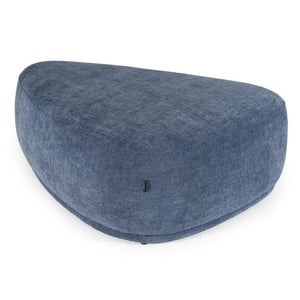 VIG Furniture Kinsey Sculptural River Rock Pouf With Foam Seat, Solid Wood Frame, Ready-To-Use Modern Accent Blue Ottoman VGKK-KF.D2015-LRG-NAVY