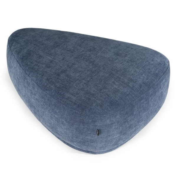 VIG Furniture Kinsey Sculptural River Rock Pouf With Foam Seat, Solid Wood Frame, Ready-To-Use Modern Accent Blue Ottoman VGKK-KF.D2015-LRG-NAVY