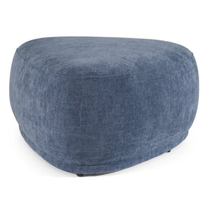 VIG Furniture Kinsey Sculptural River Rock Pouf With Foam Seat, Solid Wood Frame, Ready-To-Use Modern Accent Blue Ottoman VGKK-KF.D2015-LRG-NAVY