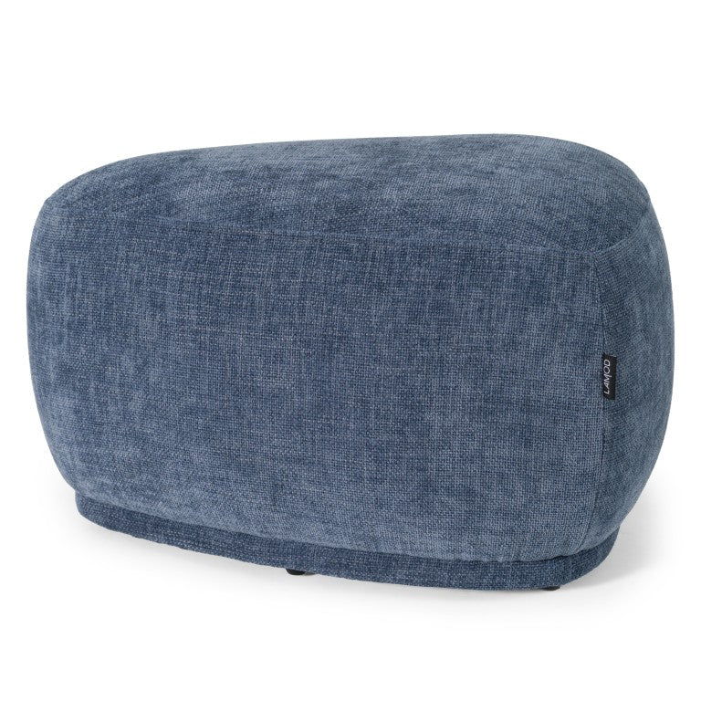 VIG Furniture Kinsey River Rock Seat In Joyce Navy — Modern Pebble Silhouette, Foam Comfort, Sturdy Frame, No Assembly Needed Blue Ottoman VGKK-KF.D2015-SML-NAVY
