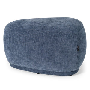 VIG Furniture Kinsey River Rock Seat In Joyce Navy — Modern Pebble Silhouette, Foam Comfort, Sturdy Frame, No Assembly Needed Blue Ottoman VGKK-KF.D2015-SML-NAVY