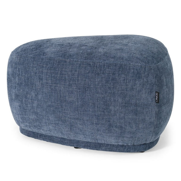VIG Furniture Kinsey River Rock Seat In Joyce Navy — Modern Pebble Silhouette, Foam Comfort, Sturdy Frame, No Assembly Needed Blue Ottoman VGKK-KF.D2015-SML-NAVY