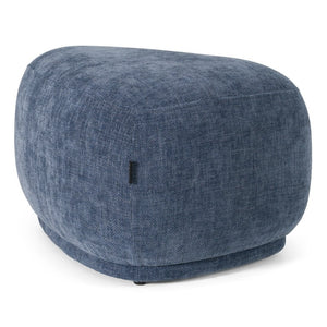 VIG Furniture Kinsey River Rock Seat In Joyce Navy — Modern Pebble Silhouette, Foam Comfort, Sturdy Frame, No Assembly Needed Blue Ottoman VGKK-KF.D2015-SML-NAVY