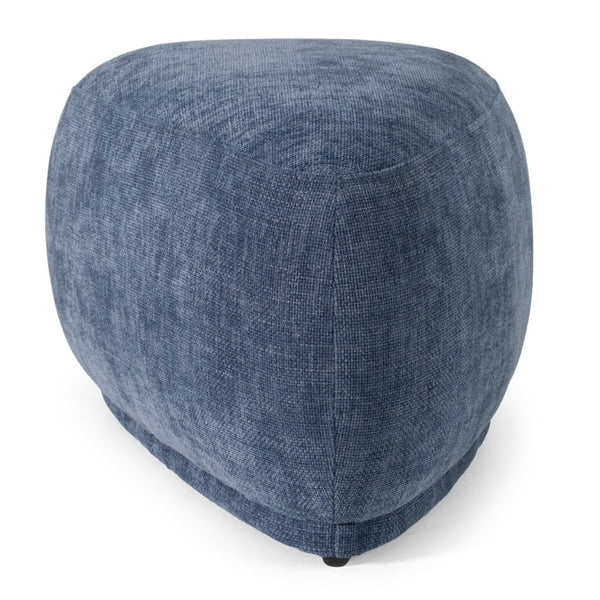 VIG Furniture Kinsey River Rock Seat In Joyce Navy — Modern Pebble Silhouette, Foam Comfort, Sturdy Frame, No Assembly Needed Blue Ottoman VGKK-KF.D2015-SML-NAVY