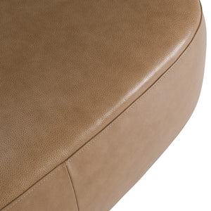 VIG Furniture Kinsey Sculptural Tan Leather River Rock Ottoman — Modern Low‑Profile Seating, Durable Frame, Luxurious Feel VGKK-KF.D2015-L-SAND