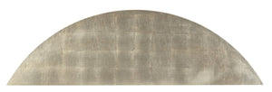 Hooker Furniture Melange Amberly Credenza With Champagne Silver Leaf Linen Finish, Taupe Interior, Textured Bar Pulls 638-85555-95