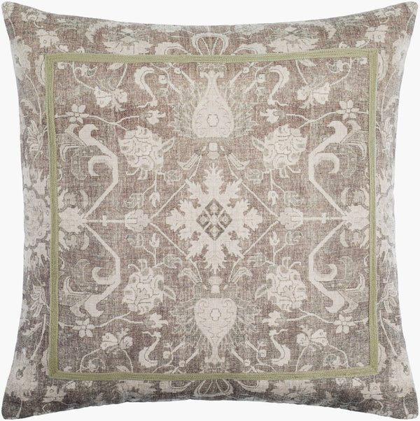 Livabliss Kabir Handcrafted Square Throw Pillow Cotton Blend Accent for Sofa or Bed KIR001-2222P