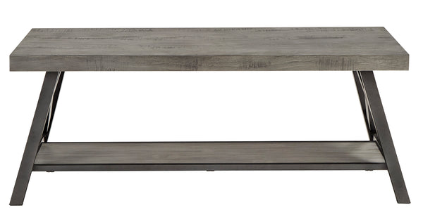 Homelegance By Top-Line Alastor Rustic X-Base Accent Tables Grey MDF