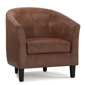 English Elm Austin Tub Chair In Distressed Saddle Brown - Stylish Comfort For Modern Or Classic Interiors B136P159643