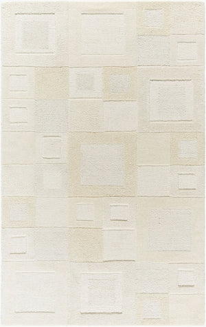 Livabliss Kinsley Hand Tufted Wool Area Rug Art Deco Geometric Pattern Plush Pile Accent Ivory, Cream 2' x 3' KIS2300-23