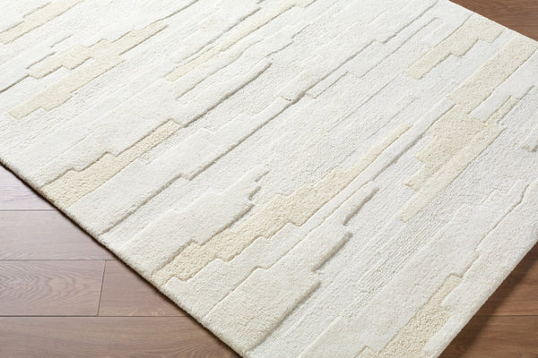 Livabliss Kinsley Hand-tufted Wool Accent Rug Artisan India Plush High Pile Art Deco Style Ivory, Cream 2' x 3' KIS2301-23
