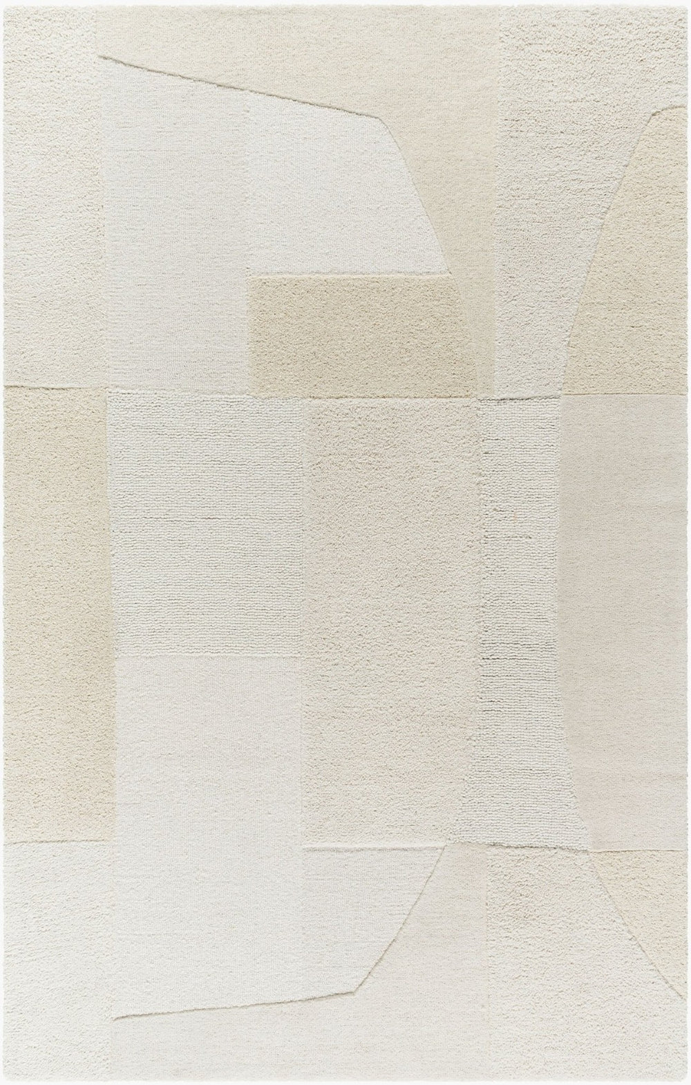 Livabliss Kinsley Hand Tufted Wool Accent Rug Art Deco Geometric Pattern Plush Pile Artisan Made Ivory, Cream 9' x 12' KIS2303-912