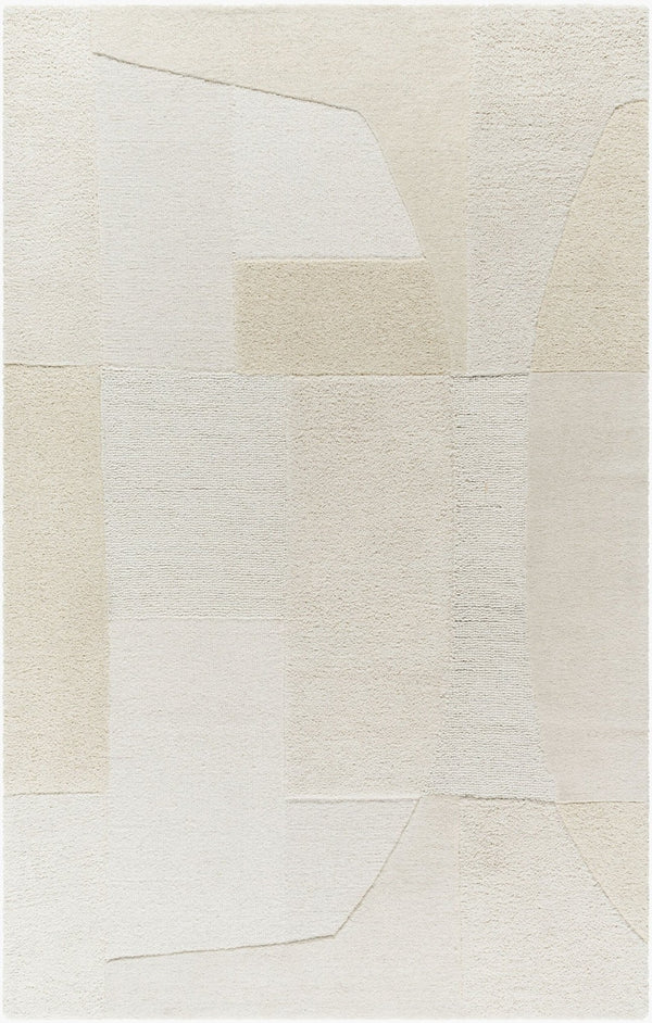 Livabliss Kinsley Hand Tufted Wool Accent Rug Art Deco Geometric Pattern Plush Pile Artisan Made Ivory, Cream 9' x 12' KIS2303-912