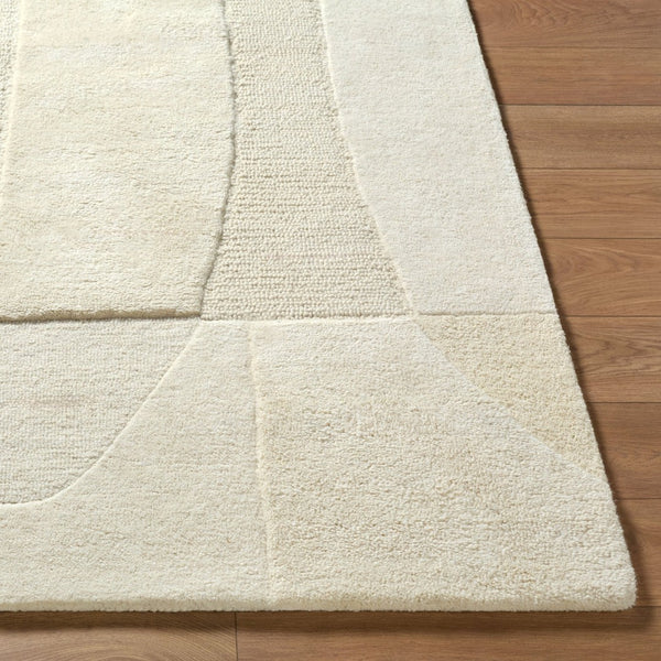 Livabliss Kinsley Hand Tufted Wool Accent Rug Art Deco Geometric Pattern Plush Pile Artisan Made Ivory, Cream 9' x 12' KIS2303-912