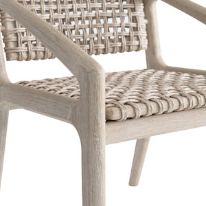 Bernhardt Bernhardt Atlas Outdoor Arm Chair With Teak Frame And Pampas Wicker — Durable Stylish Patio Seating X09544