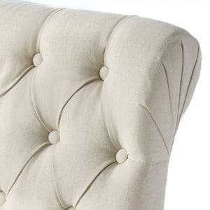 English Elm Christopher Knight Home® - BROXTON Plush Tufted Rolltop Dining Chair Set of 2 — Diamond Stitch, Tapered Wood Legs, Natural Finish 52454.00