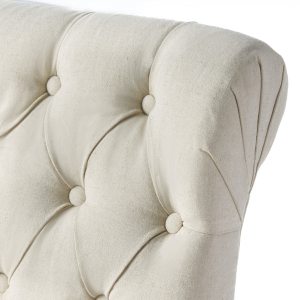 English Elm Christopher Knight Home® - BROXTON Plush Tufted Rolltop Dining Chair Set of 2 — Diamond Stitch, Tapered Wood Legs, Natural Finish 52454.00