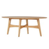 Leroi Wood Oval Coffee Table