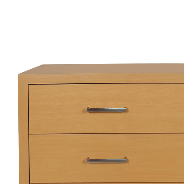 English Elm Christopher Knight Home® - 6 Drawer Chest with Iron Base and Six Spacious Drawers, Contemporary Industrial Design, Durable Construction Maple 60 L x 19.25 W x 10 H 71883.00MPL