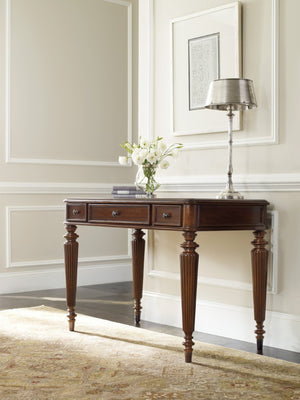 Hooker Furniture 42'' Leg Desk Distressed Dark Cherry Hardwood Console With Keyboard Drawer, Removable Insert, Versatile Use 5085-10442