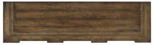 Hooker Furniture Rhapsody Stately 72" Credenza Buffet With Carved Acanthus Base, Distressed Walnut Finish, Storage Dark Brown 5070-85001
