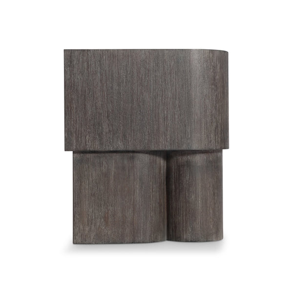 Bernhardt Bernhardt Bracken Nonza Side Table — Sculptural Solid Mahogany Accent With Rounded Square Top, 23" H 347123