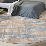 Nourison Calvin KleinCK950 Rush CK951 Machine Made Power-loomed No Border Indoor Only Modern  Rug Blue Beige, Blue Beige High Pile, 100% Polypropylene,Low Pile, 100% Polyester 99446818843