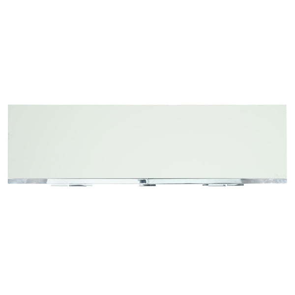 Bernhardt Bernhardt Parkhurst Dresser – High-Sheen White Lacquer, Polished Stainless Steel Frame, 7 Drawer Storage 382051