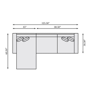 Bernhardt Bernhardt Nest Fabric 2-Piece Sectional With Down-Filled Cushions, Wide Track Arms & Customizable Fabric - Made to Order K1760