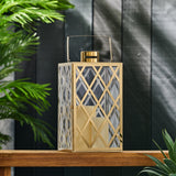 Christopher Knight Home® - Noble House - Ashuelot Outdoor 18" Modern Stainless Steel Lantern