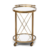 Park Hill Hampton Round Tray Serving Cart EFC16009