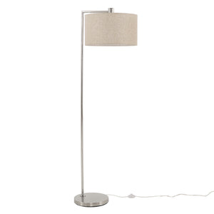 Homelegance By Top-Line Kyrie Metal Floor Lamp Silver Metal