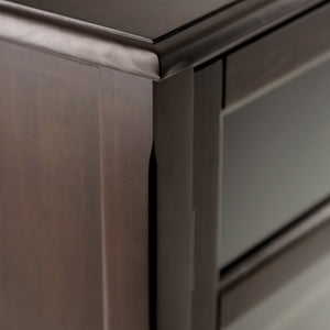 English Elm Burlington - Handcrafted Mahogany Brown Storage Cabinet With Glass Doors & Adjustable Shelves B136P159510