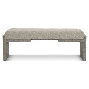 Bernhardt Bernhardt Foundations Bench — 54" Modern-Rustic Acacia In Dark Shale With Woven Cushion, Versatile Seating 306508